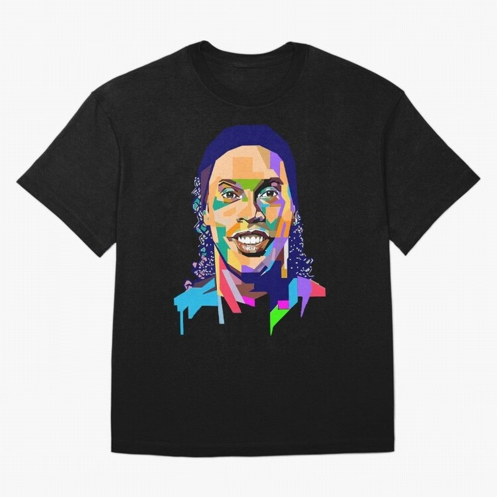 Ronaldinho Oversized T-Shirt Honor Champions and Dreams in Global Football Passion for FIFA World Cup 2026 USA Canada Mexico, Centered on Haaland, Spain and Netherlands, Match Day Excitement, Supporter Culture, Golden Goals and Global Football