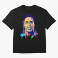 Ronaldinho Oversized T-Shirt Honor Champions and Dreams in Global Football Passion for FIFA World Cup 2026 USA Canada Mexico, Centered on Haaland, Spain and Netherlands, Match Day Excitement, Supporter Culture, Golden Goals and Global Football