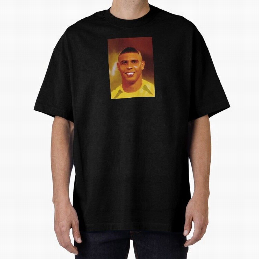 Ronaldo Nazario Digital Painting Oversized T-Shirt Treasure FIFA World Cup 2026 USA Canada Mexico Spirit, Featuring France and Portugal, CR7, Stadium Chants, National Pride, Trophy Dreams and Unforgettable Football Memories; Perfect for Fans,