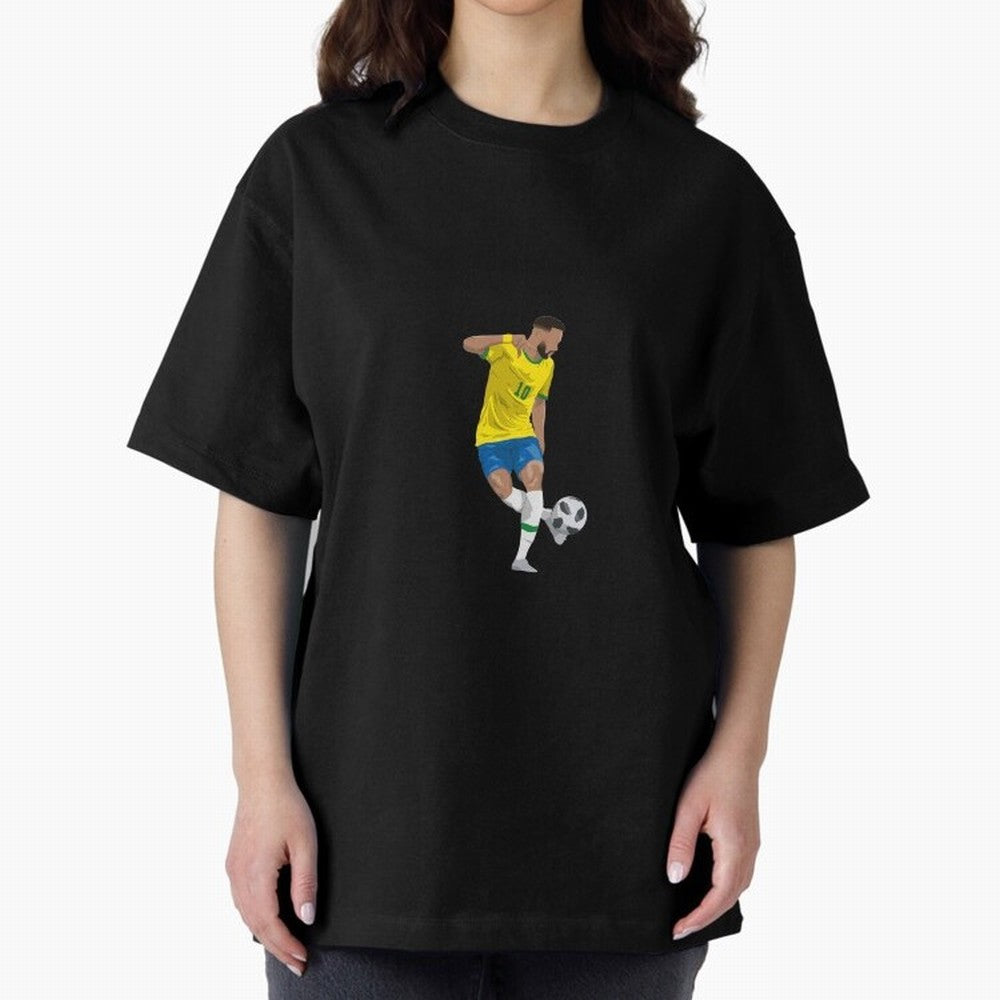 Neymar JR Minimalist Oversized T-Shirt Celebrate Every Goal in FIFA World Cup 2026 Inspired by CR7, England Energy, Soccer Culture, Superstar Moments, National Team Dreams and Competitive Fire; Created for Match Day Parties, Soccer Gifts, Fan