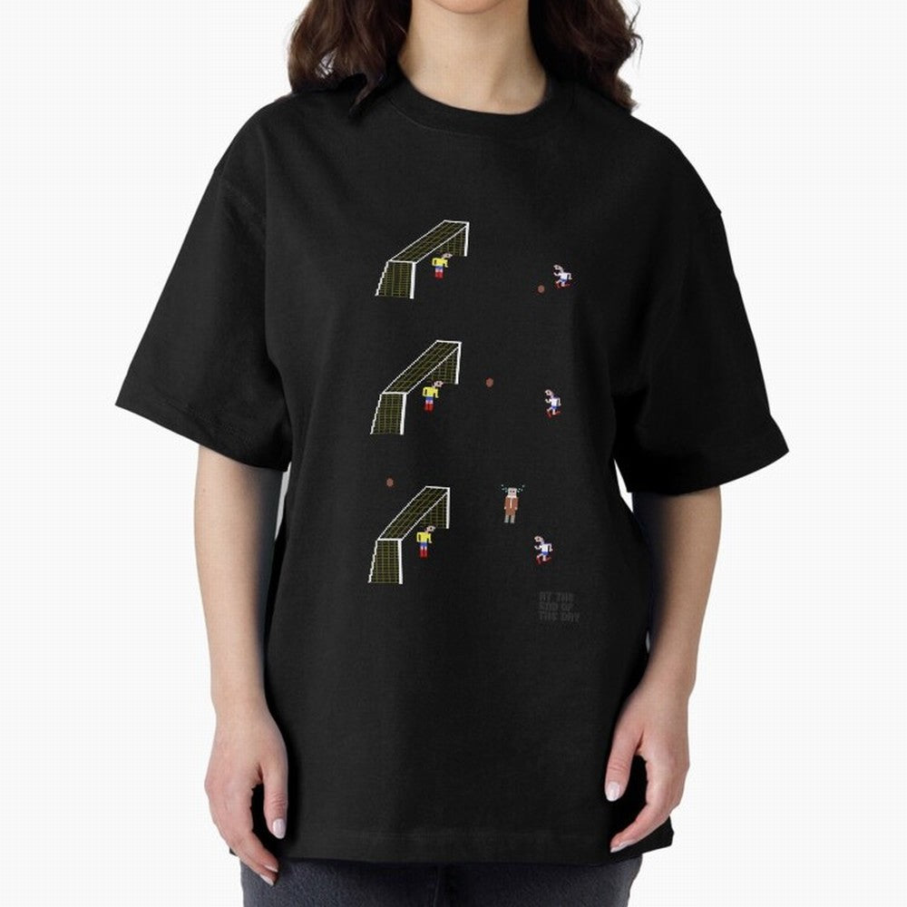 Penalty miss Oversized T-Shirt Make Memories around FIFA World Cup 2026 Connected to CR7, Brazil, Portugal and Argentina Energy, Sports Nostalgia, International Competition, Famous Players and Unforgettable Victories; Ideal for Passionate Fans Who