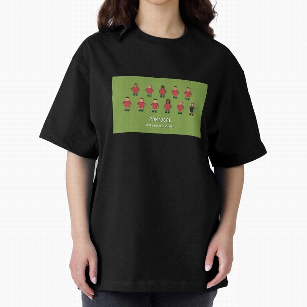 Portugal Euro 2016 Winning Squad Oversized T-Shirt Get Ready for FIFA World Cup 2026 Group Stage for Fans of Mbappe and Neymar and England, France and Netherlands, Bringing Football History, Final Match Energy, Crowd Noise and Once in a Lifetime