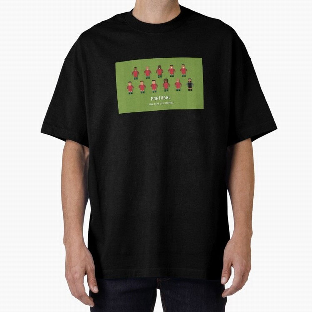 Portugal Euro 2016 Winning Squad Oversized T-Shirt Get Ready for FIFA World Cup 2026 Group Stage for Fans of Mbappe and Neymar and England, France and Netherlands, Bringing Football History, Final Match Energy, Crowd Noise and Once in a Lifetime