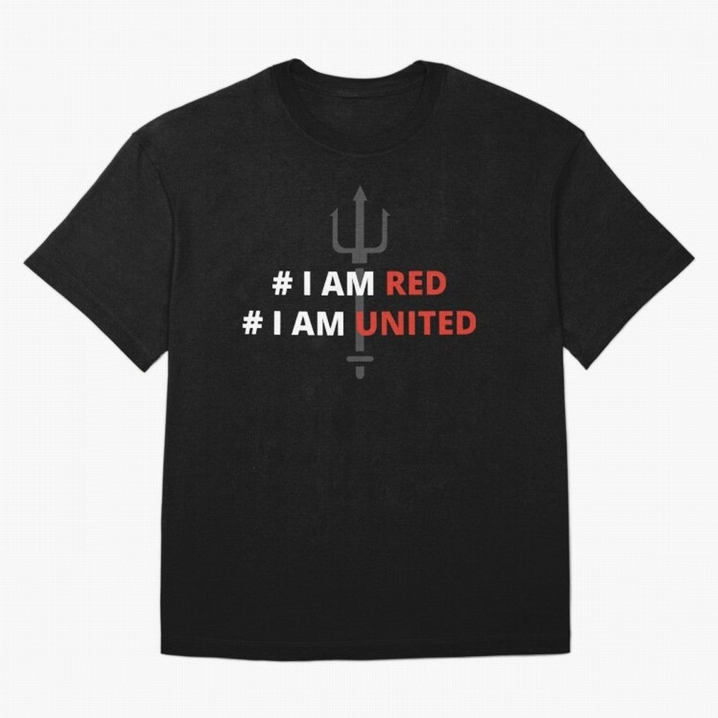 I am red, I am United Oversized T-Shirt Cheer through Every Moment of Global Football Passion for FIFA World Cup 2026, Celebrating Neymar, Haaland and Cristiano Ronaldo, England and Germany, Global Supporter Spirit, Legendary Goals, National Colors