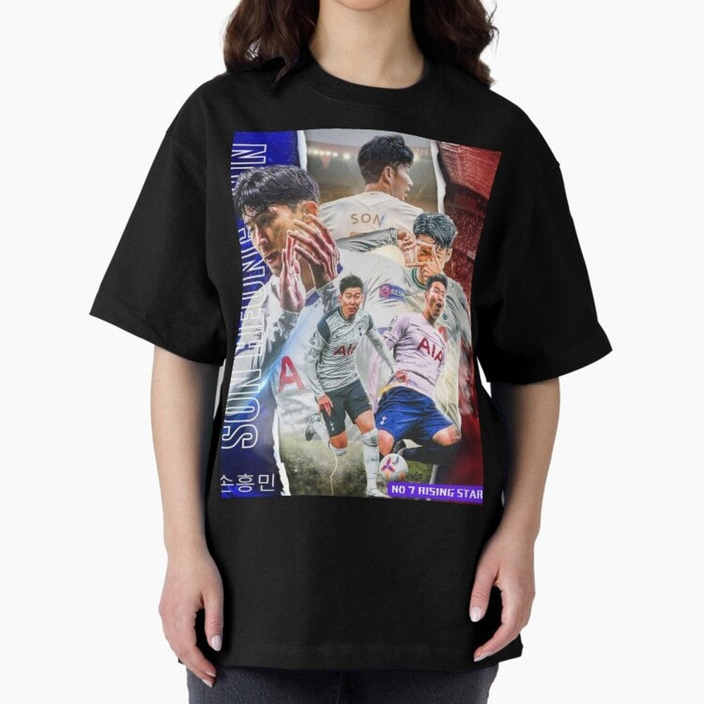 THE 7 STAR SON HEUNG MIN SPECIAL ON REDBUBBLE Oversized T-Shirt Celebrate the Road through the FIFA World Cup 2026 Group Stage Journey through Haaland Highlights, Spain and Netherlands Pride, Sports Nostalgia, International Competition, Famous