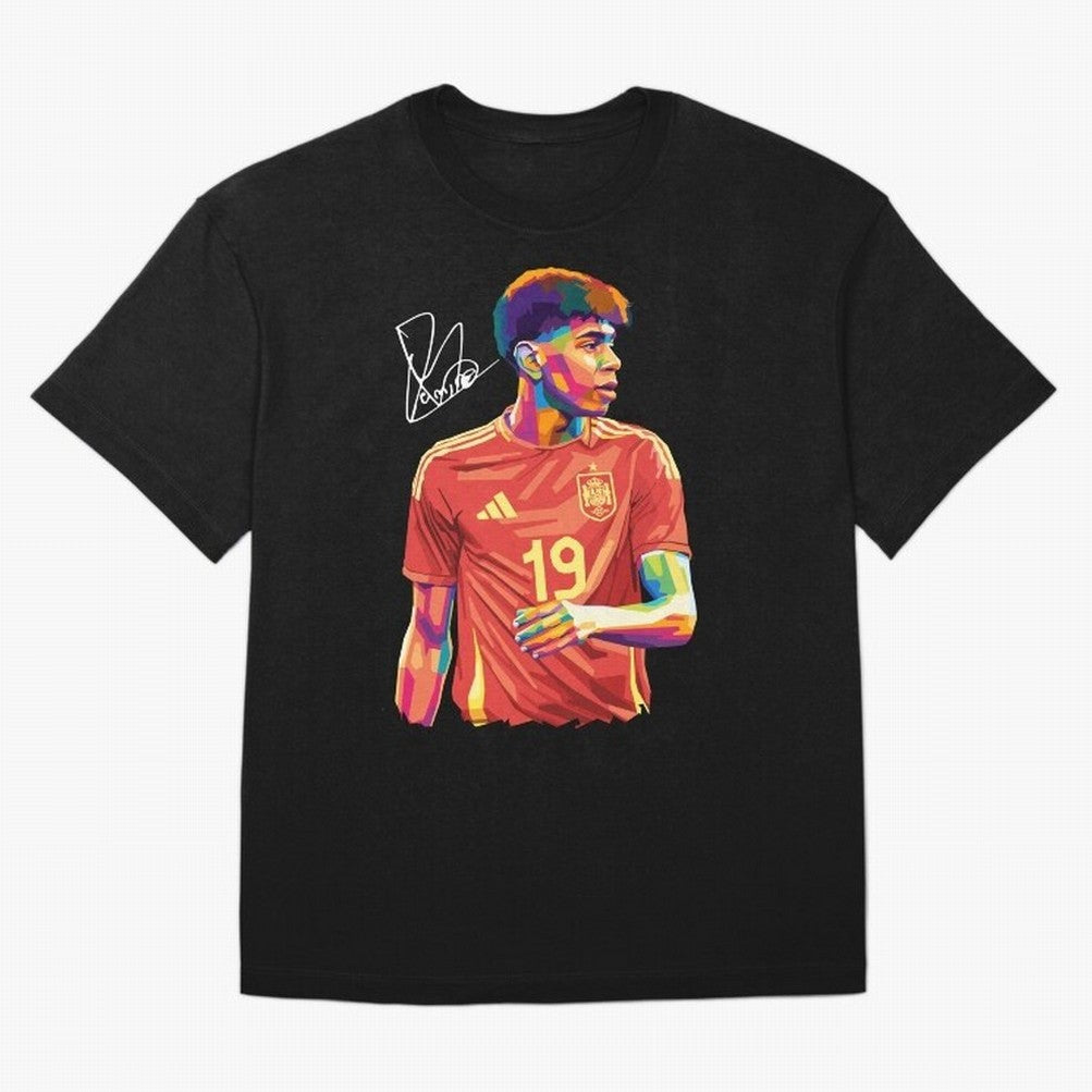 Lamine Yamal Pop Art Oversized T-Shirt Join the Countdown to Global Football Passion for FIFA World Cup 2026 USA Canada Mexico, Celebrating Messi, CR7 and Mbappe, England, Supporter Pride, Iconic Celebrations, Legendary Names and Global Match Day