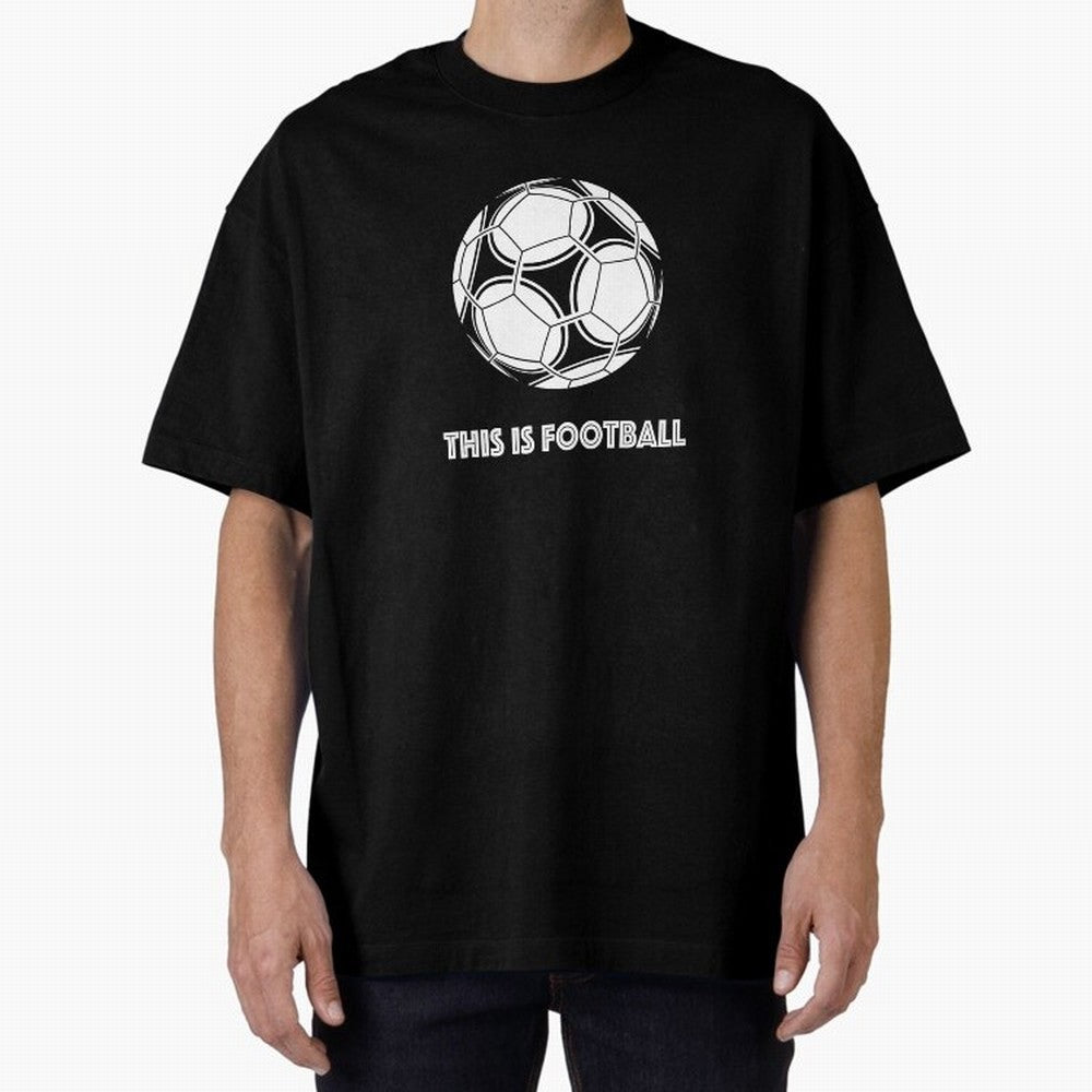 This Is Football Oversized T-Shirt Honor Football Greatness during Global Football Passion for FIFA World Cup 2026, Highlighting Cristiano Ronaldo, Haaland and CR7, France, Sports Nostalgia, International Competition, Famous Players and