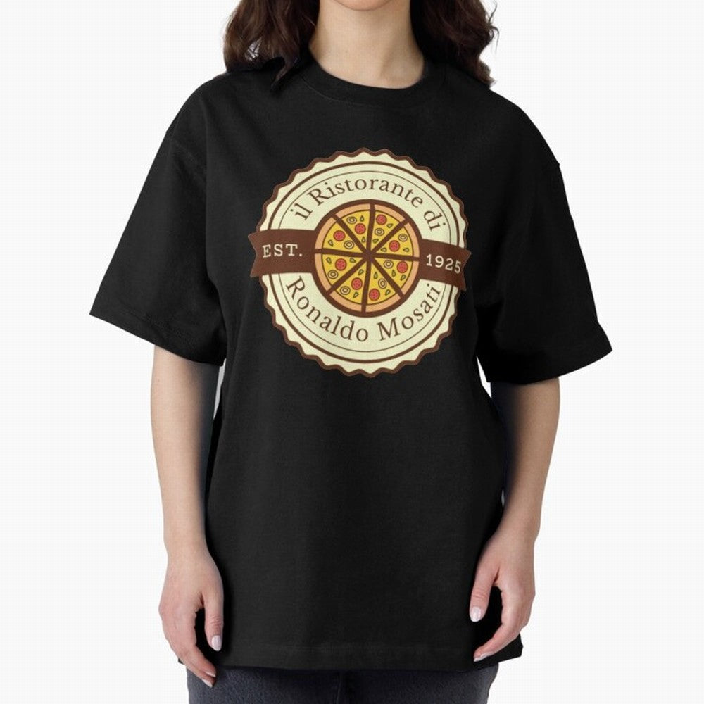 il Ristorante di Ronaldo Mosati Oversized T-Shirt Follow the Road to FIFA World Cup 2026 Group Stage Spirit, Built around France, Messi, Neymar and Mbappe, Championship Spirit, Famous Goals, Roaring Crowds and International Football Unity; Ideal