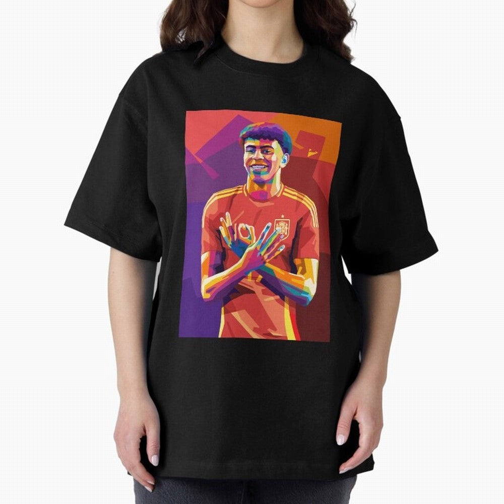 Lamine Yamal Spain Oversized T-Shirt Remember Iconic Moments from FIFA World Cup 2026 USA Canada Mexico for Fans of Haaland and France and Portugal, Bringing Fan Favorite Moments, National Team Passion, Big Match Drama and Soccer History; Ideal for