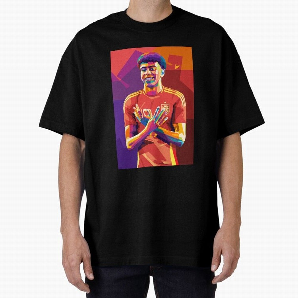 Lamine Yamal Spain Oversized T-Shirt Remember Iconic Moments from FIFA World Cup 2026 USA Canada Mexico for Fans of Haaland and France and Portugal, Bringing Fan Favorite Moments, National Team Passion, Big Match Drama and Soccer History; Ideal for