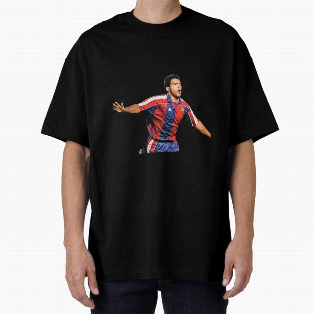 Legends of The Beautiful Game Cartoon Collection Legends Romario Cartoon Artwork162 Oversized T-Shirt Show Passion for the Stars of Global Football Passion for FIFA World Cup 2026 Group Stage, Featuring Neymar, Argentina, France and Brazil,