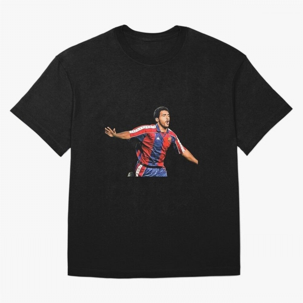 Legends of The Beautiful Game Cartoon Collection Legends Romario Cartoon Artwork162 Oversized T-Shirt Show Passion for the Stars of Global Football Passion for FIFA World Cup 2026 Group Stage, Featuring Neymar, Argentina, France and Brazil,