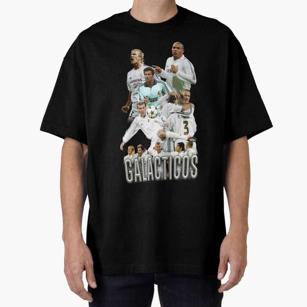 Galacticos Real Madrid Oversized T-Shirt Feel the Trophy Chase of the FIFA World Cup 2026 USA Canada Mexico Journey through CR7 Highlights, Argentina, France and Brazil Pride, Match Day Excitement, Supporter Culture, Golden Goals and Global