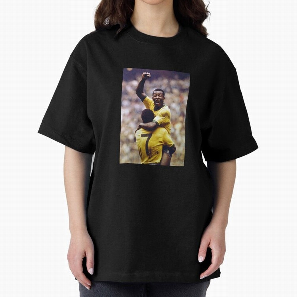 Pel¨¦'s Brilliance: Vintage 1970 World Cup Hero Print Oversized T-Shirt Refresh FIFA World Cup 2026 Group Stage Inspired by CR7 and Messi, Netherlands Energy, Vintage Soccer Flavor, Modern Football Stars, National Flags and Final Night Emotion;
