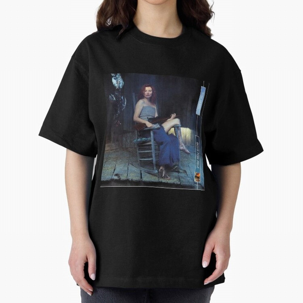 Tori Amos Boys For Pele Album Promo Art Retro Print Oversized T-Shirt Show Championship Spirit for Match Day Hype around FIFA World Cup 2026 USA Canada Mexico, Mbappe and Neymar, England and Germany, Match Day Excitement, Supporter Culture, Golden