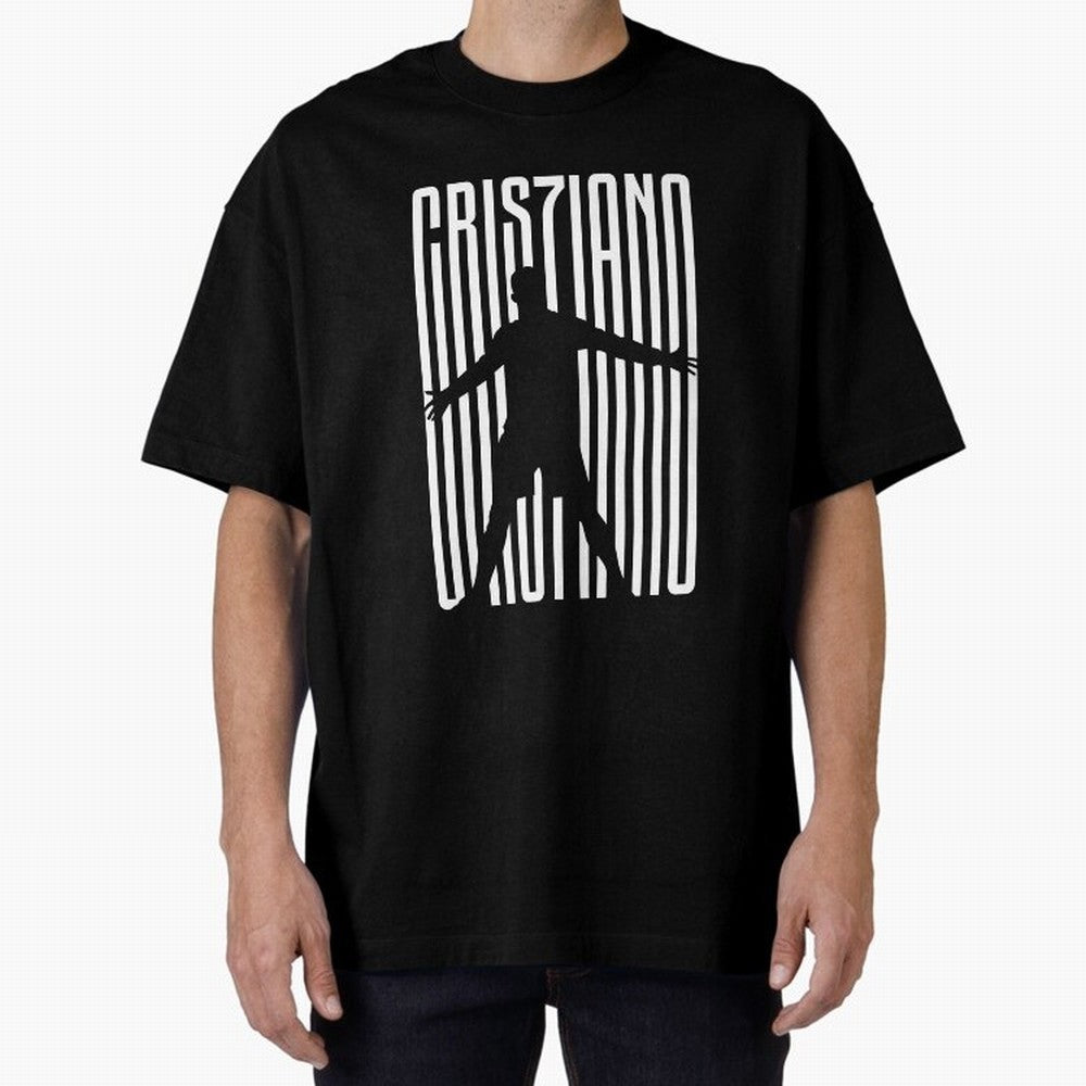 Christiano Ronaldo Icon black Jersey 2023 Oversized T-Shirt Celebrate Fan Culture around Match Day Hype around FIFA World Cup 2026 USA Canada Mexico, Haaland and Mbappe, England, Game Day Rituals, Football Legends, Country Pride and the Road to the