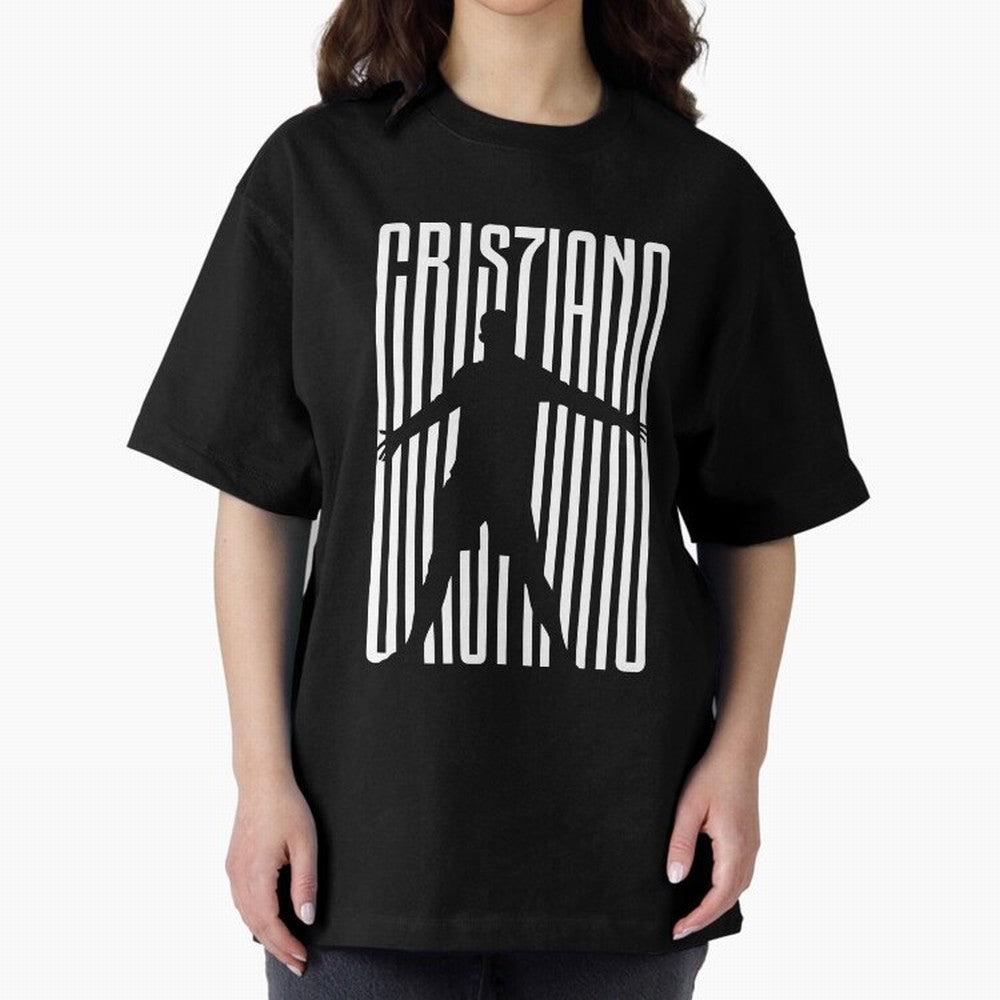 Christiano Ronaldo Icon black Jersey 2023 Oversized T-Shirt Celebrate Fan Culture around Match Day Hype around FIFA World Cup 2026 USA Canada Mexico, Haaland and Mbappe, England, Game Day Rituals, Football Legends, Country Pride and the Road to the