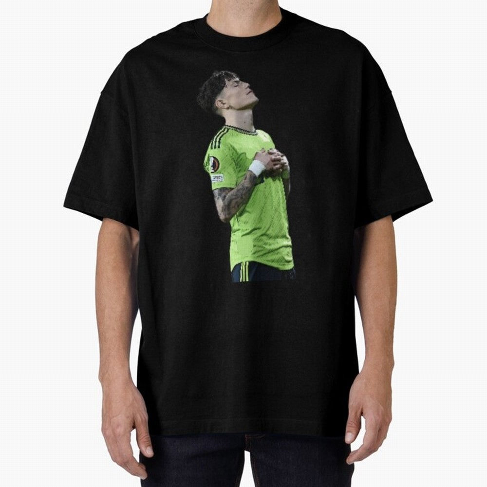 Garnacho Inner Peace Celebration Oversized T-Shirt Celebrate Rivalries and Pride in the FIFA World Cup 2026 Journey through Mbappe Highlights, England Pride, Football Festival Excitement, Trophy Ambitions, Country Rivalries and Star Player Buzz;
