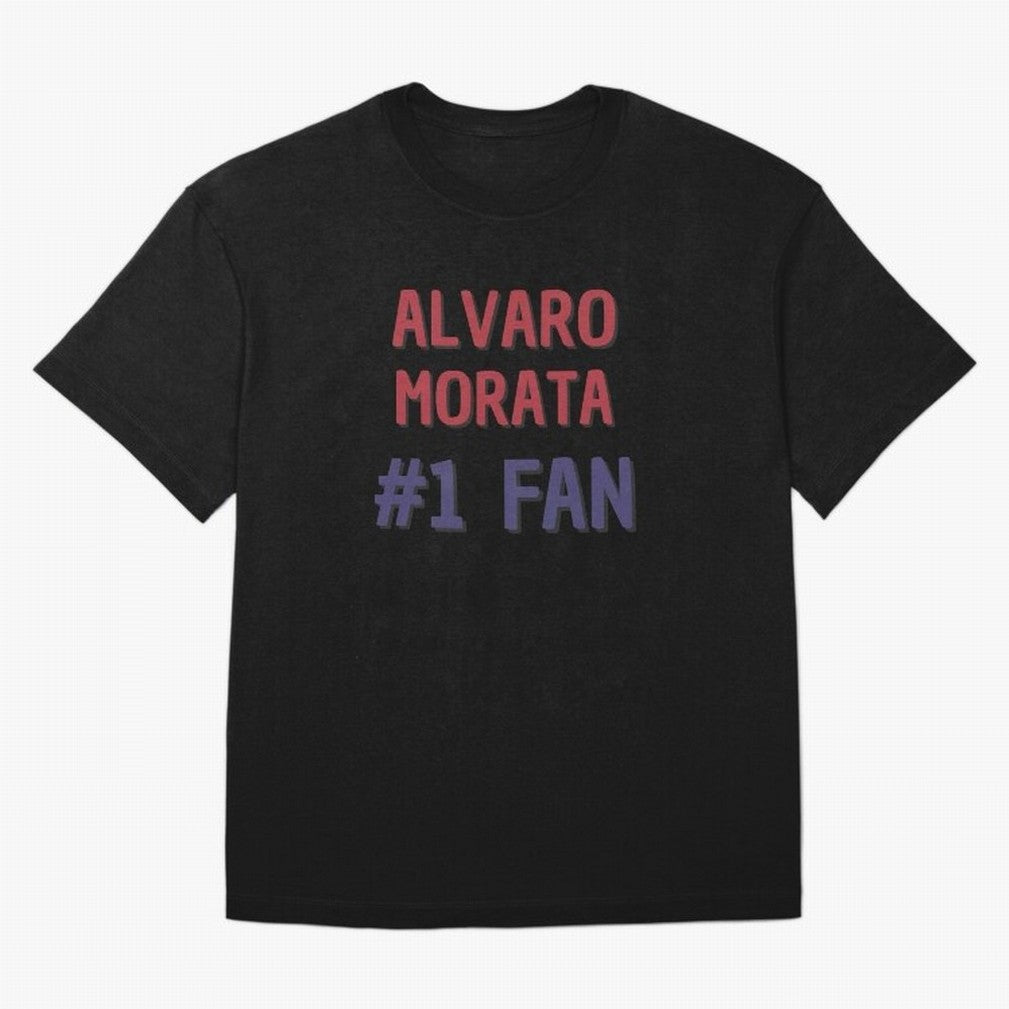 Alvaro Morata - #1 Fan Oversized T-Shirt Celebrate Fan Culture around FIFA World Cup 2026 Spirit, Featuring Argentina, France and Brazil, Mbappe, Retro Football Energy, Iconic Rivalries, Trophy Chase Drama and Stadium Atmosphere; Ideal for