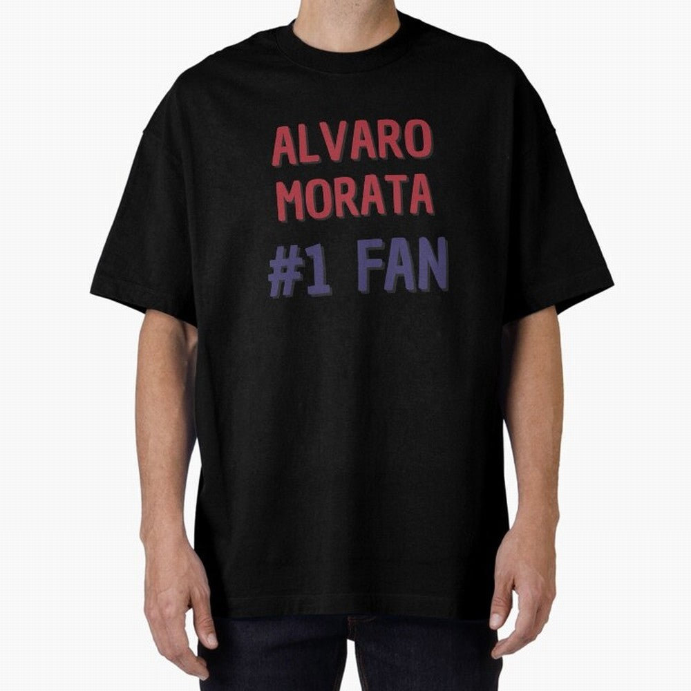 Alvaro Morata - #1 Fan Oversized T-Shirt Celebrate Fan Culture around FIFA World Cup 2026 Spirit, Featuring Argentina, France and Brazil, Mbappe, Retro Football Energy, Iconic Rivalries, Trophy Chase Drama and Stadium Atmosphere; Ideal for