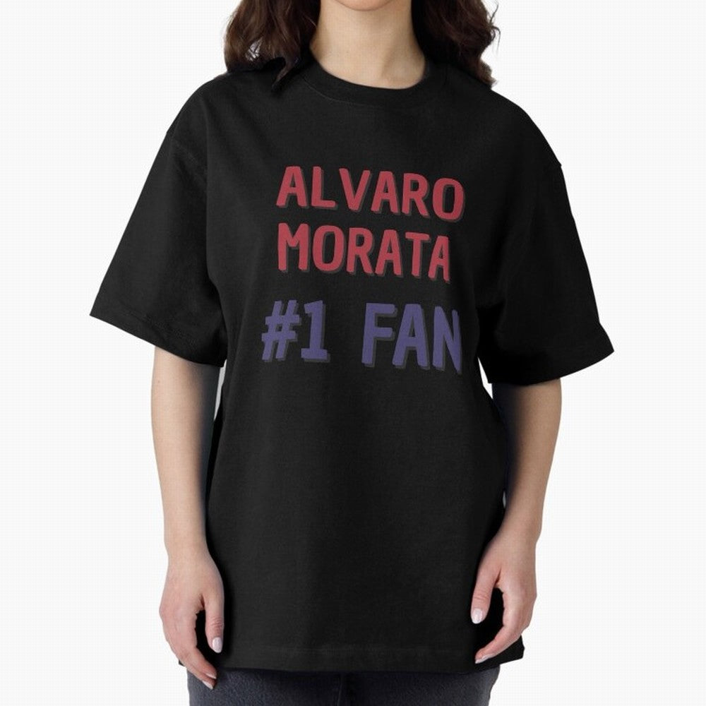 Alvaro Morata - #1 Fan Oversized T-Shirt Celebrate Fan Culture around FIFA World Cup 2026 Spirit, Featuring Argentina, France and Brazil, Mbappe, Retro Football Energy, Iconic Rivalries, Trophy Chase Drama and Stadium Atmosphere; Ideal for