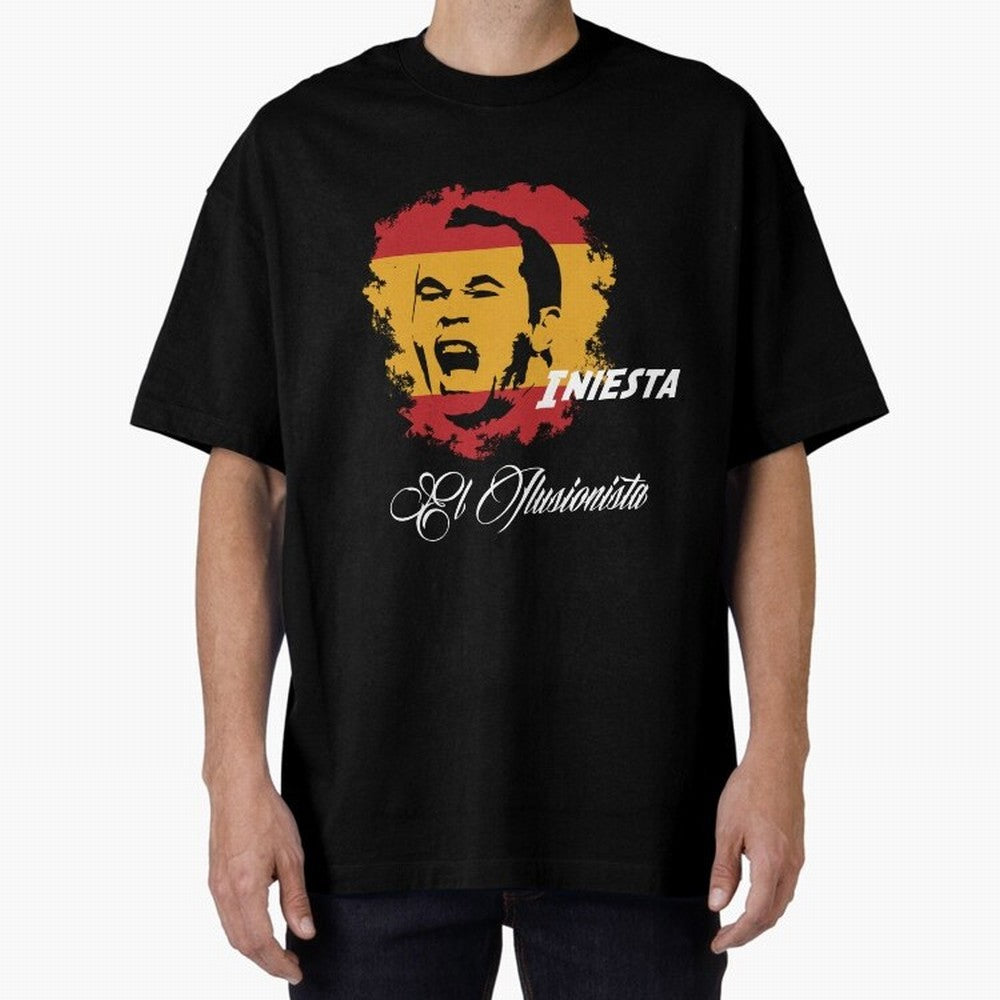 Spain Andres Iniesta Football World Cup 2014 Oversized T-Shirt Celebrate the Stars of FIFA World Cup 2026 Celebrating Messi, Spain Energy, Supporter Pride, Iconic Celebrations, Legendary Names and Global Match Day Energy; Made for Collectors Who