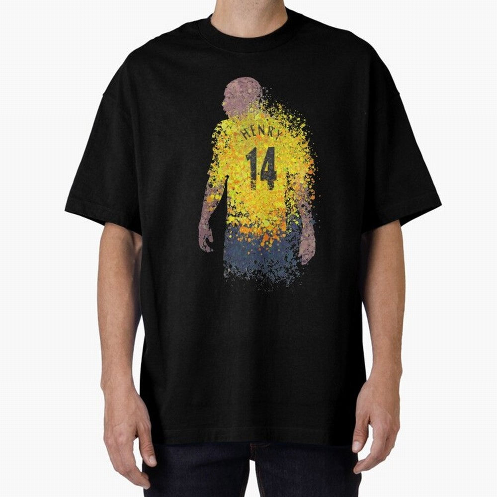 Thierry Henry Arsenal Illustration Oversized T-Shirt Capture Stadium Memories from FIFA World Cup 2026 USA Canada Mexico with CR7 and Messi, Argentina and Brazil Energy, Stadium Chants, National Pride, Trophy Dreams and Unforgettable Football