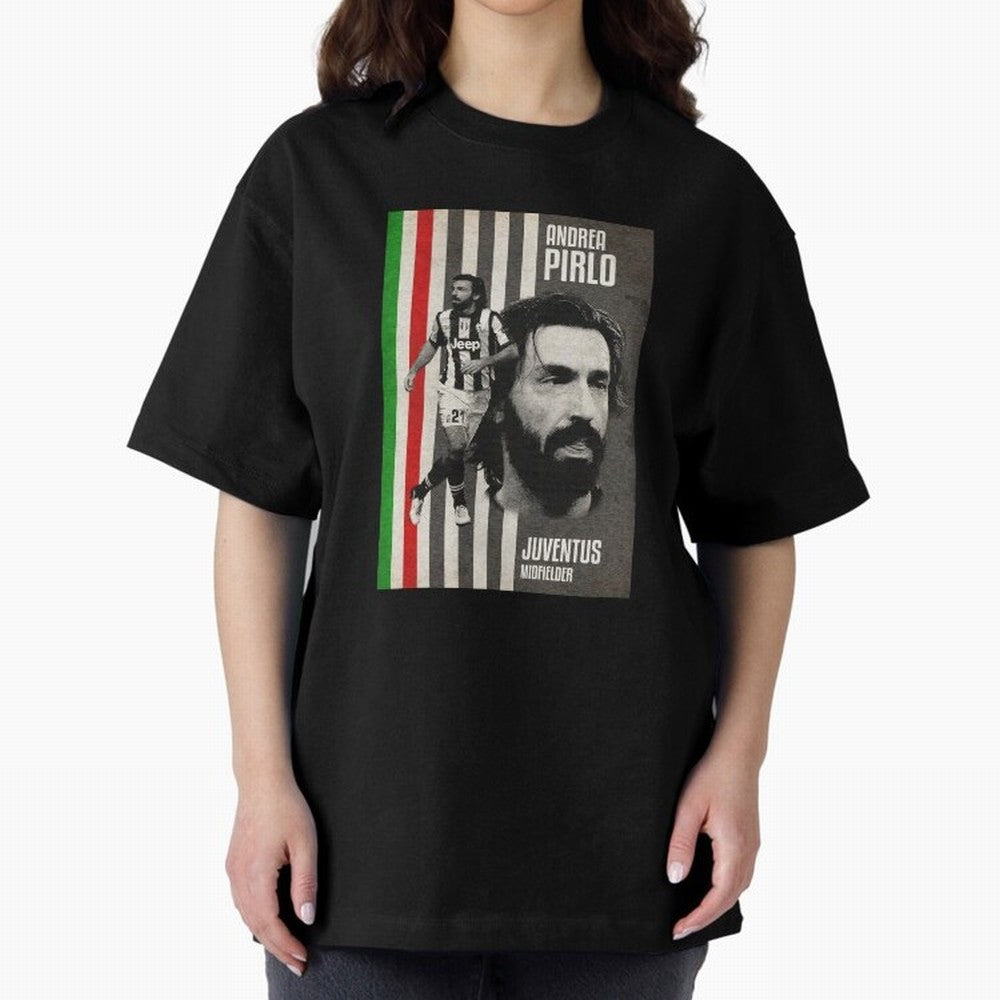 andrea pirlo juventus midfielder Oversized T-Shirt Honor Global Football Passion for FIFA World Cup 2026, Featuring Neymar, Netherlands, Football History, Final Match Energy, Crowd Noise and Once in a Lifetime Moments; Perfect for Fans, Collectors,
