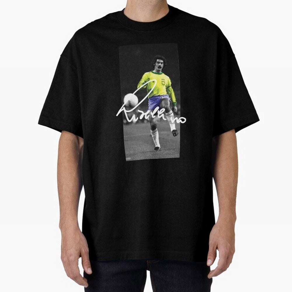 Rivelino FOOTBALL LEGENDS Oversized T-Shirt Bring World Football Passion into Global Football Passion for FIFA World Cup 2026 Group Stage, Made for Messi, Neymar and Mbappe, Argentina, Game Day Rituals, Football Legends, Country Pride and the Road