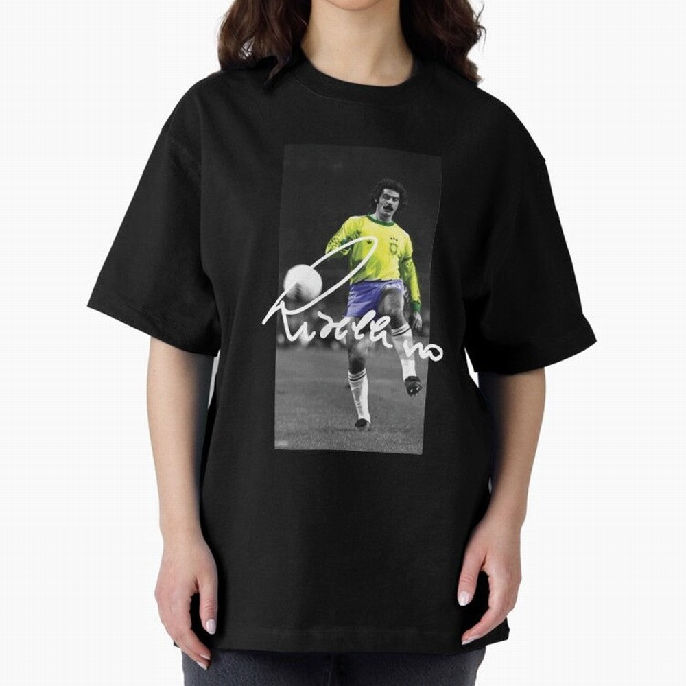 Rivelino FOOTBALL LEGENDS Oversized T-Shirt Bring World Football Passion into Global Football Passion for FIFA World Cup 2026 Group Stage, Made for Messi, Neymar and Mbappe, Argentina, Game Day Rituals, Football Legends, Country Pride and the Road