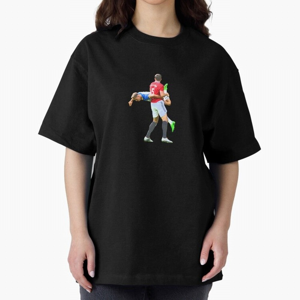 Harry Maguire meme Oversized T-Shirt Elevate the FIFA World Cup 2026 Group Stage Journey through Messi and Cristiano Ronaldo Highlights, Spain Pride, Vintage Soccer Flavor, Modern Football Stars, National Flags and Final Night Emotion; Perfect for