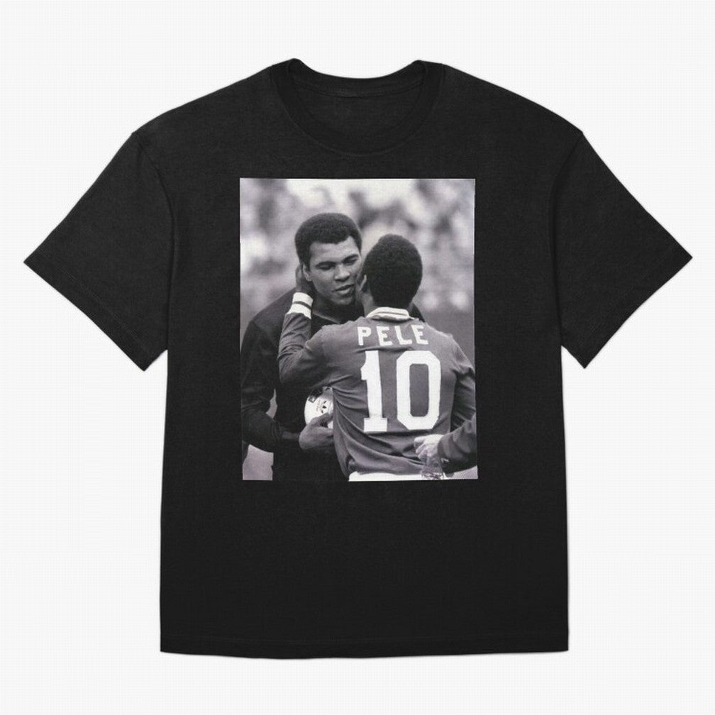 The Boxing Legend Meet The Football Legend Poster Oversized T-Shirt Follow the Road to FIFA World Cup 2026 Spirit, Capturing Argentina and Brazil, Messi, Stadium Chants, National Pride, Trophy Dreams and Unforgettable Football Memories; Great for