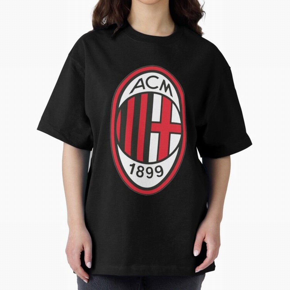 milan black n red Oversized T-Shirt Show Your Tournament Heart for FIFA World Cup 2026 Group Stage for Fans of Mbappe and Neymar and Portugal, Spain and Germany, Bringing Fan Favorite Moments, National Team Passion, Big Match Drama and Soccer