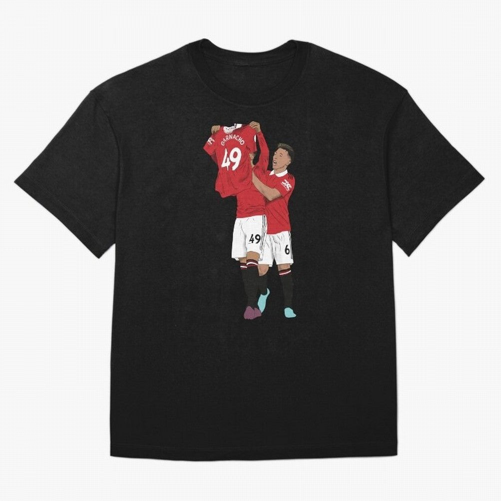 Alejandro Garnacho Goal Celebration Oversized T-Shirt Show Your Love for Global Football Passion for FIFA World Cup 2026, Built around CR7 and Messi, Portugal, Sports Nostalgia, International Competition, Famous Players and Unforgettable Victories;