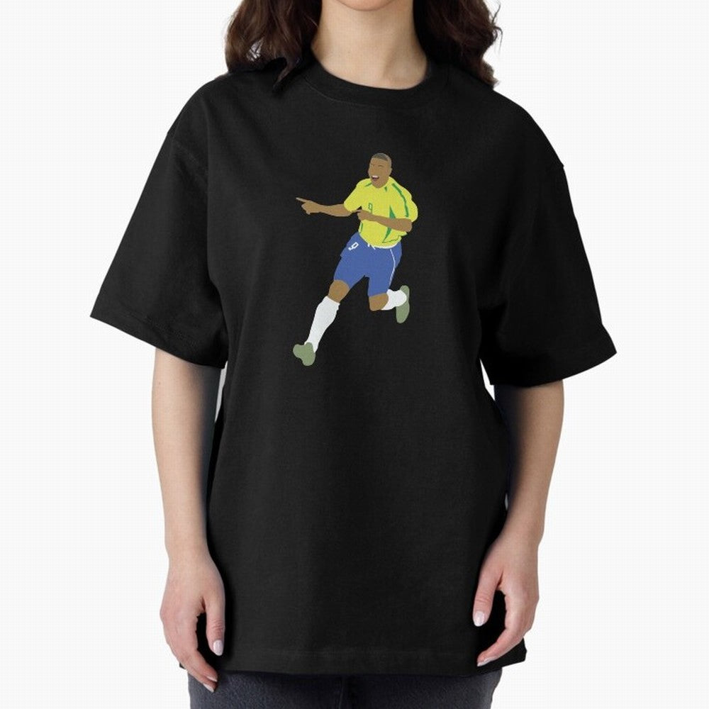 Ronaldo 'Il Fenomeno' Brazil Legend 9 Oversized T-Shirt Bring Global Tournament Vibes to FIFA World Cup 2026 for Fans of Cristiano Ronaldo and England and Germany, Bringing Classic Soccer Heritage, Championship Pressure, Fan Loyalty and