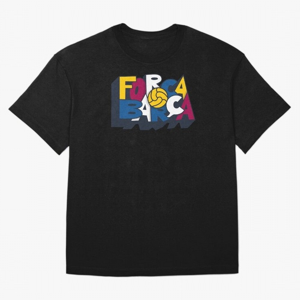 Forca Barca Classic T-Shirt Support Iconic Players in Global Football Passion for FIFA World Cup 2026 Group Stage, Capturing CR7 and Messi, Spain and Netherlands, Football Passion, Legendary Performances, Festival Vibes and Supporter Community;