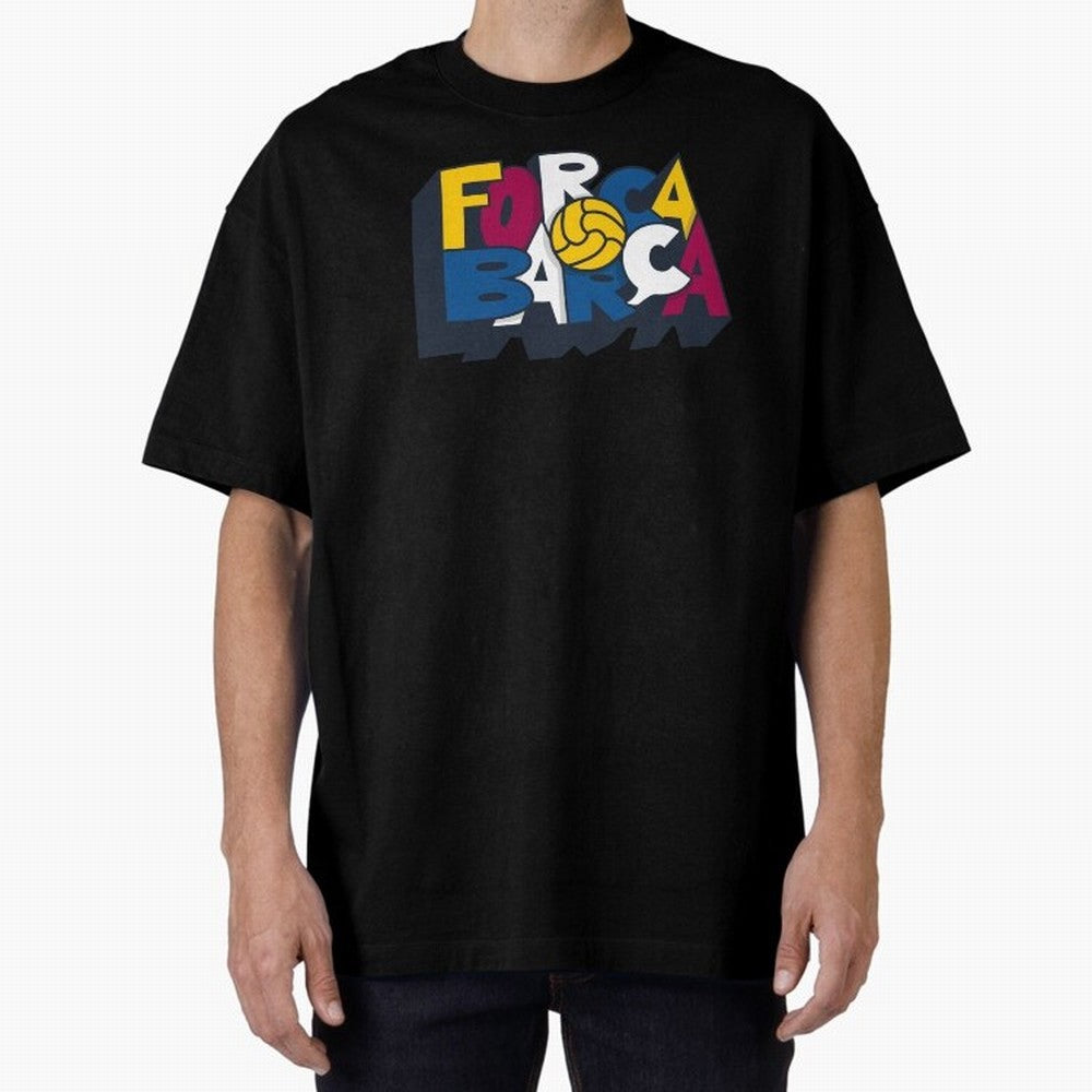Forca Barca Classic T-Shirt Support Iconic Players in Global Football Passion for FIFA World Cup 2026 Group Stage, Capturing CR7 and Messi, Spain and Netherlands, Football Passion, Legendary Performances, Festival Vibes and Supporter Community;