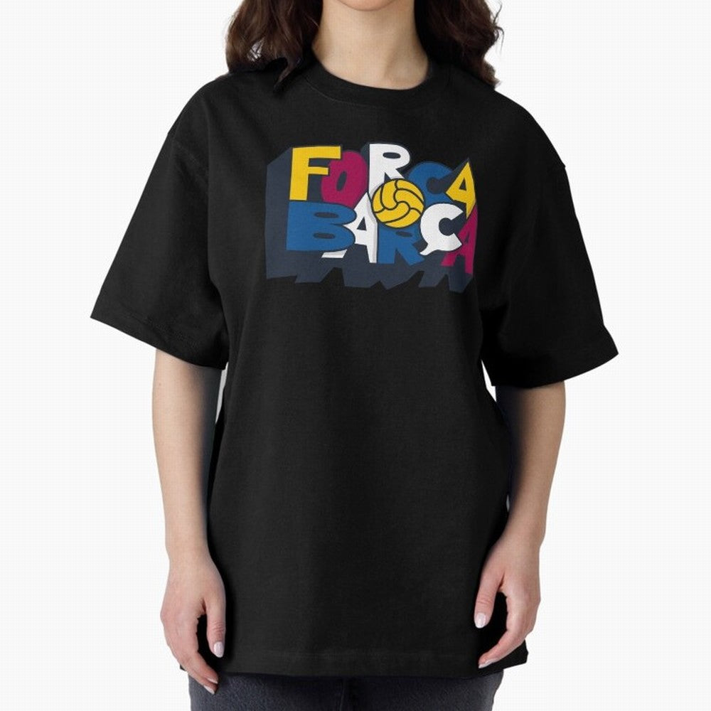 Forca Barca Classic T-Shirt Support Iconic Players in Global Football Passion for FIFA World Cup 2026 Group Stage, Capturing CR7 and Messi, Spain and Netherlands, Football Passion, Legendary Performances, Festival Vibes and Supporter Community;