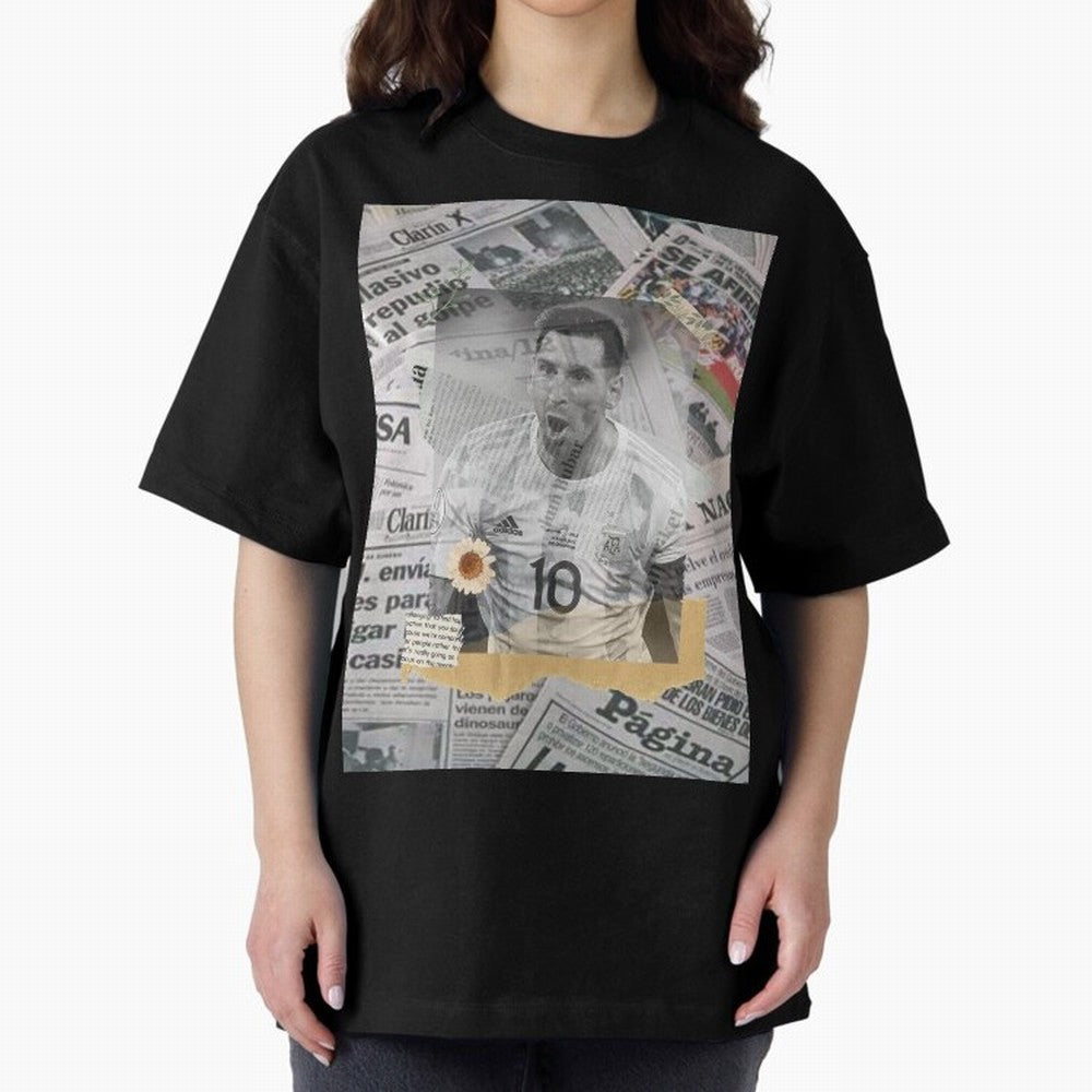 Lionel Messi The Greatest Oversized T-Shirt Carry FIFA World Cup 2026 Group Stage Spirit, Featuring Argentina, France and Brazil, Mbappe, Fan Favorite Moments, National Team Passion, Big Match Drama and Soccer History; Ideal for Football Dads,