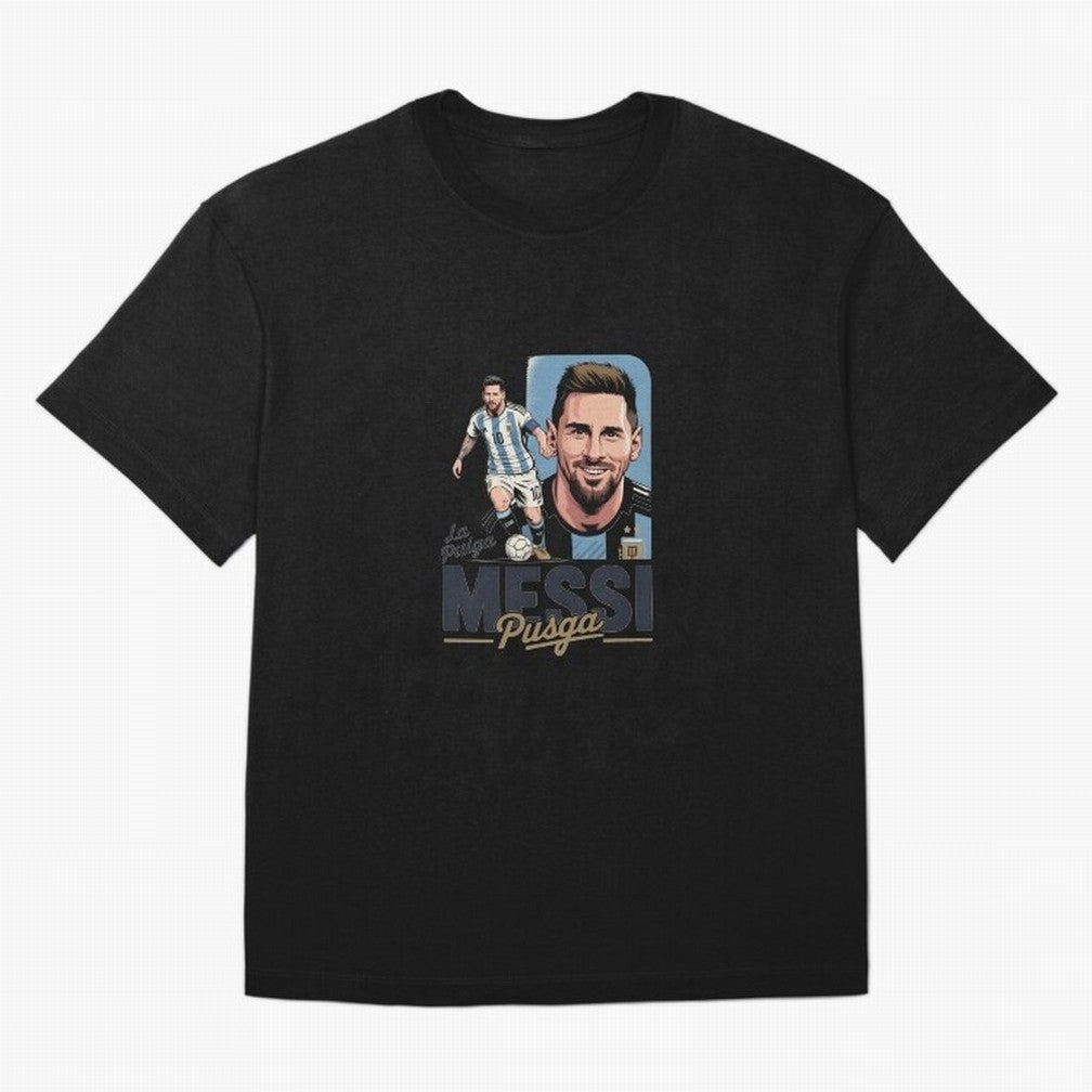 Lionel Messi Argentinian La Pulga Oversized T-Shirt Honor Champions and Dreams in FIFA World Cup 2026 USA Canada Mexico Spirit, Highlighting Argentina, France and Brazil, Messi, Neymar and Mbappe, Stadium Chants, National Pride, Trophy Dreams and