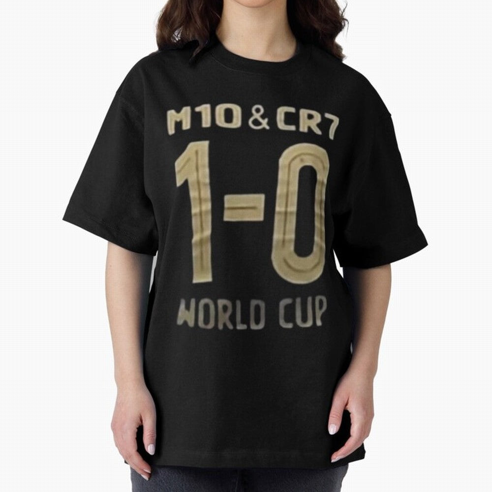 m10 and cr7 1-0 world cup football Classic T-Shirt Celebrate the Stars of FIFA World Cup 2026 Group Stage for Fans of CR7 and Brazil, Portugal and Argentina, Bringing Football History, Final Match Energy, Crowd Noise and Once in a Lifetime Moments;