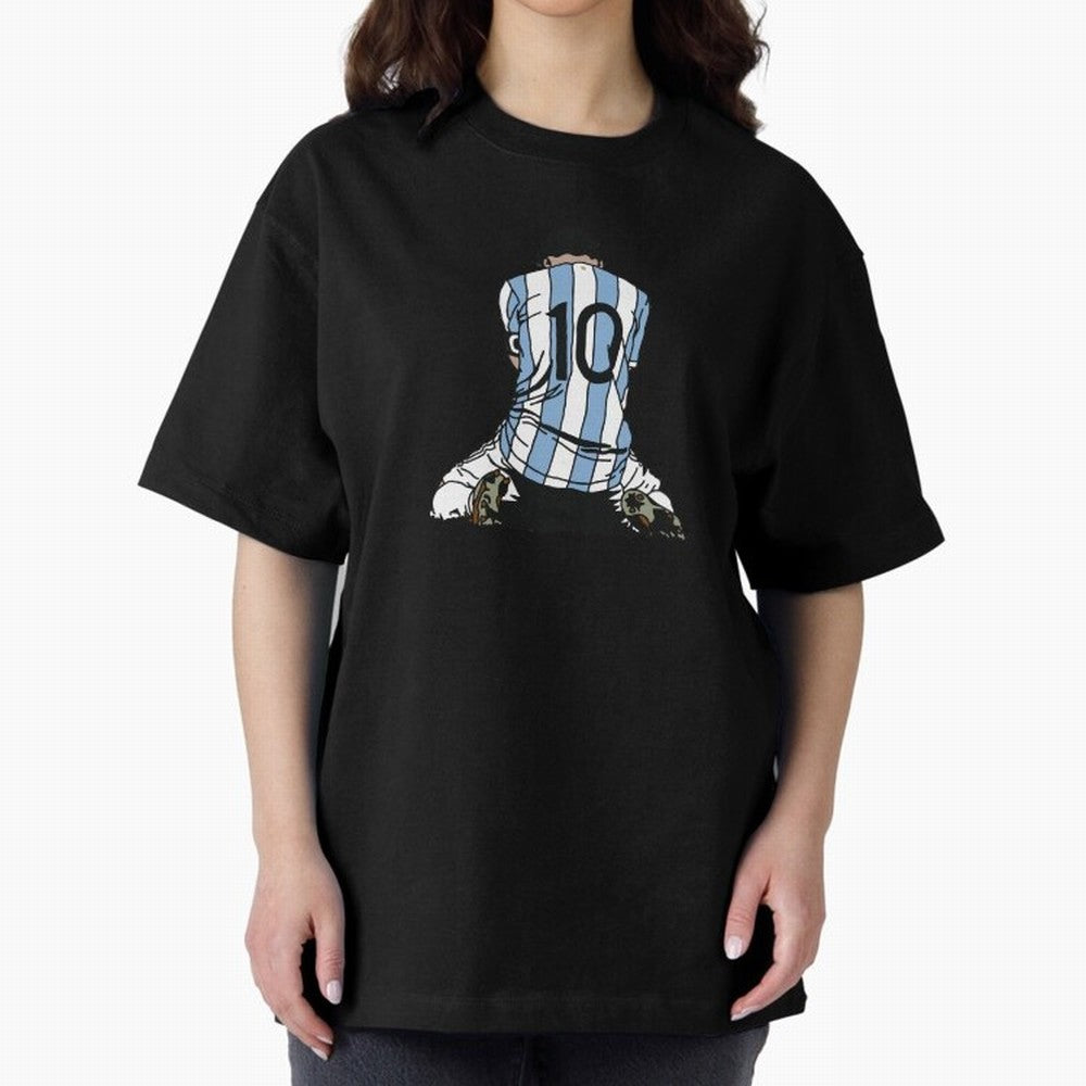 Messi Crying Copa America Moment Oversized T-Shirt Discover Global Football Passion for FIFA World Cup 2026 USA Canada Mexico, Connected to Messi, France, Football History, Final Match Energy, Crowd Noise and Once in a Lifetime Moments; Made for