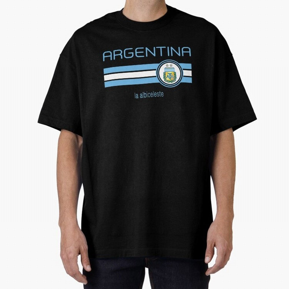 Football Argentina Classic T-Shirt Celebrate Football Dreams Across Global Football Passion for FIFA World Cup 2026 USA Canada Mexico, Filled with Messi, Neymar and Mbappe, Germany, Football Festival Excitement, Trophy Ambitions, Country Rivalries
