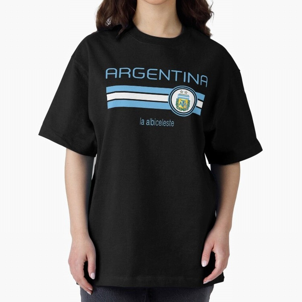 Football Argentina Classic T-Shirt Celebrate Football Dreams Across Global Football Passion for FIFA World Cup 2026 USA Canada Mexico, Filled with Messi, Neymar and Mbappe, Germany, Football Festival Excitement, Trophy Ambitions, Country Rivalries