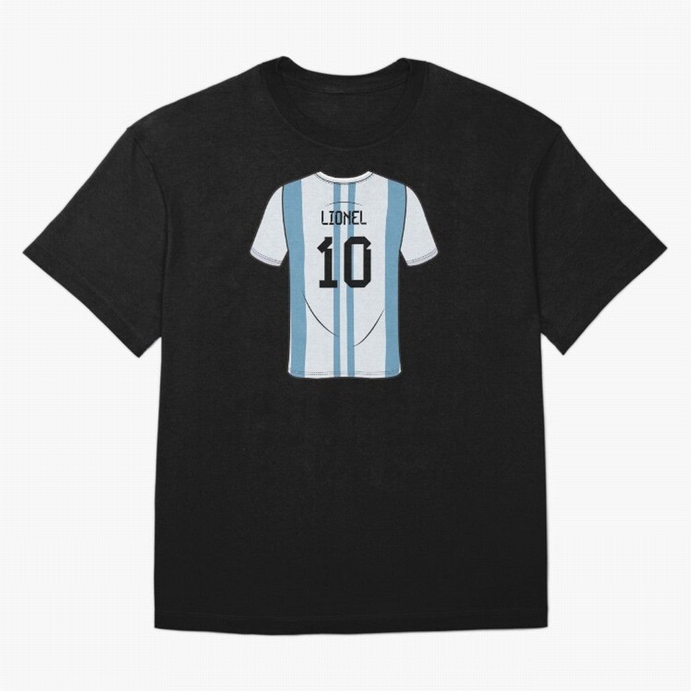 LeoMessi Jersey Illustration 2022 Oversized T-Shirt Support FIFA World Cup 2026 Group Stage Capturing Cristiano Ronaldo, Haaland and CR7, France and Portugal Energy, Fan Favorite Moments, National Team Passion, Big Match Drama and Soccer History;
