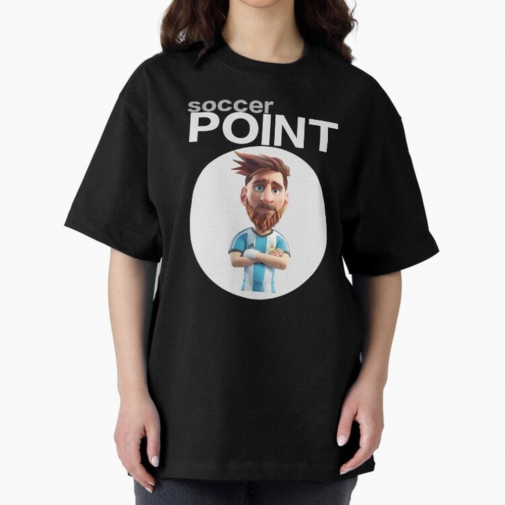 soccer POINT Oversized T-Shirt Refresh Global Football Passion for FIFA World Cup 2026 USA Canada Mexico, Made for CR7 and Messi, Spain and Netherlands, Vintage Soccer Flavor, Modern Football Stars, National Flags and Final Night Emotion; Created