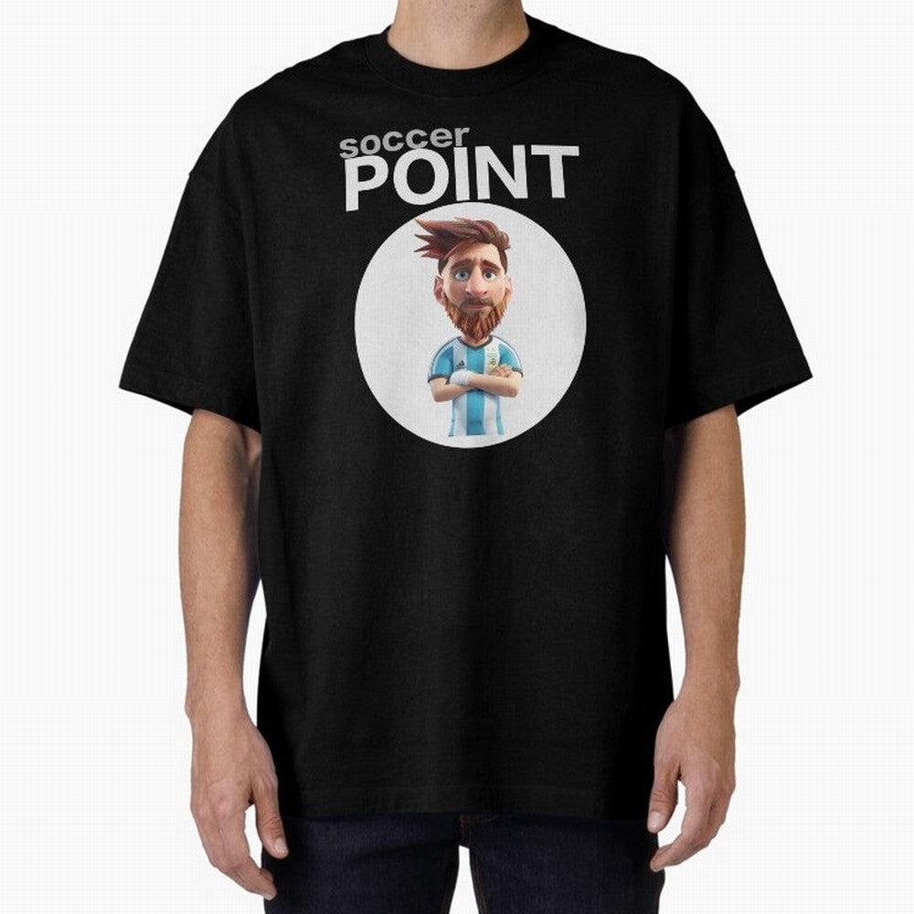 soccer POINT Oversized T-Shirt Refresh Global Football Passion for FIFA World Cup 2026 USA Canada Mexico, Made for CR7 and Messi, Spain and Netherlands, Vintage Soccer Flavor, Modern Football Stars, National Flags and Final Night Emotion; Created