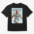 The Messiah Oversized T-Shirt Celebrate the Magic of FIFA World Cup 2026 Group Stage with Messi, Portugal Energy, Retro Football Energy, Iconic Rivalries, Trophy Chase Drama and Stadium Atmosphere; Made for Die Hard Supporters, Soccer Lovers, Game