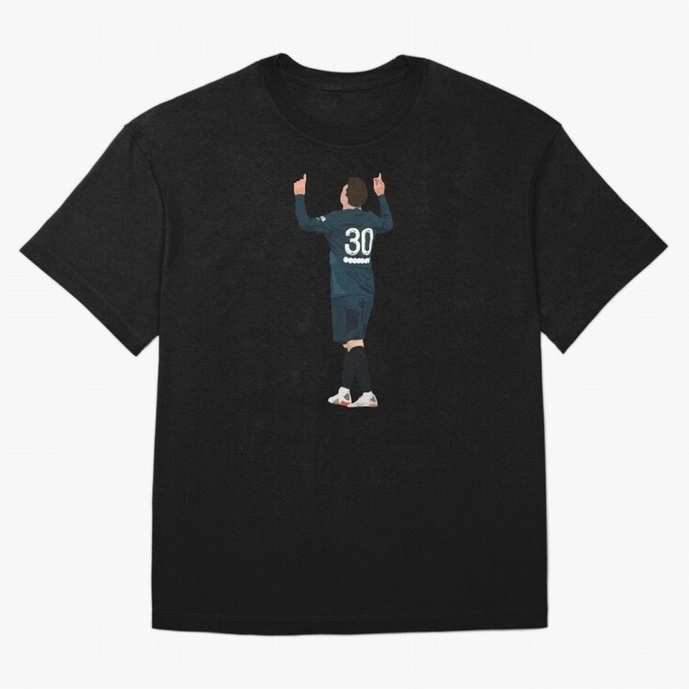 Messi Iconic Illustration Oversized T-Shirt Bring Supporter Culture to Match Day Hype around FIFA World Cup 2026, Haaland and Mbappe, Argentina, Classic Soccer Heritage, Championship Pressure, Fan Loyalty and International Pride; Great for