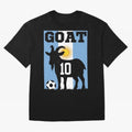 Argentina World Cup 2026 The Goat 10 Oversized T-Shirt Celebrate Football Heritage in Global Football Passion for FIFA World Cup 2026 Group Stage, Centered on CR7 and Messi, Argentina, France and Brazil, Football History, Final Match Energy, Crowd